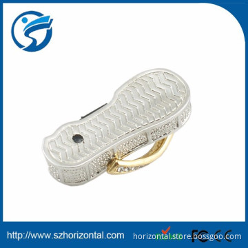 popular slipper metal usb flash disk with free logo printing